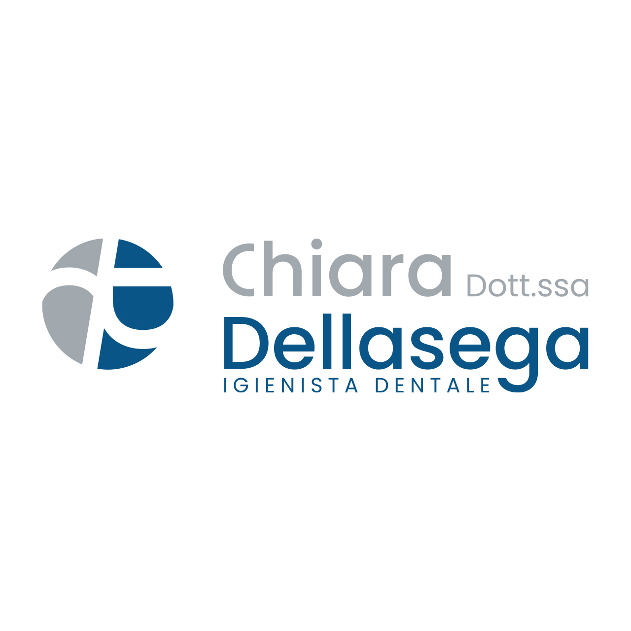 Dottoressa Chiara Dellasega - Igienista dentale - logo completo orizzontale positivo